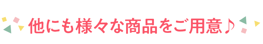 他にも様々な商品をご用意♪